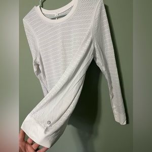 Lululemon White Long Sleeve Shirt